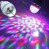 E27 3W Renkli Dönen RGB Spotlightt Ampul Parti Disko Sahne Noel Cadılar Bayramı için